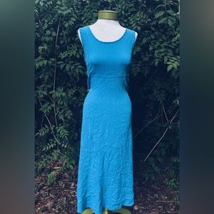 Robins egg blue long simple summer dress